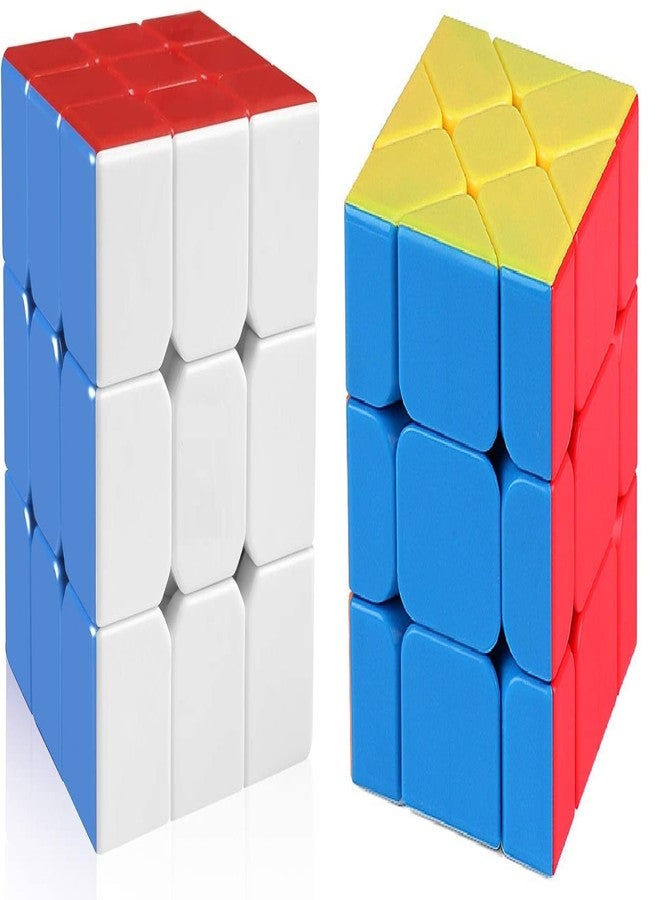 Authfort New Stickerless Speed Cube Set Fisher & 3 X 3 Magic Cube Puzzle Toys Pack of 2 (2 Pieces) - Image 2